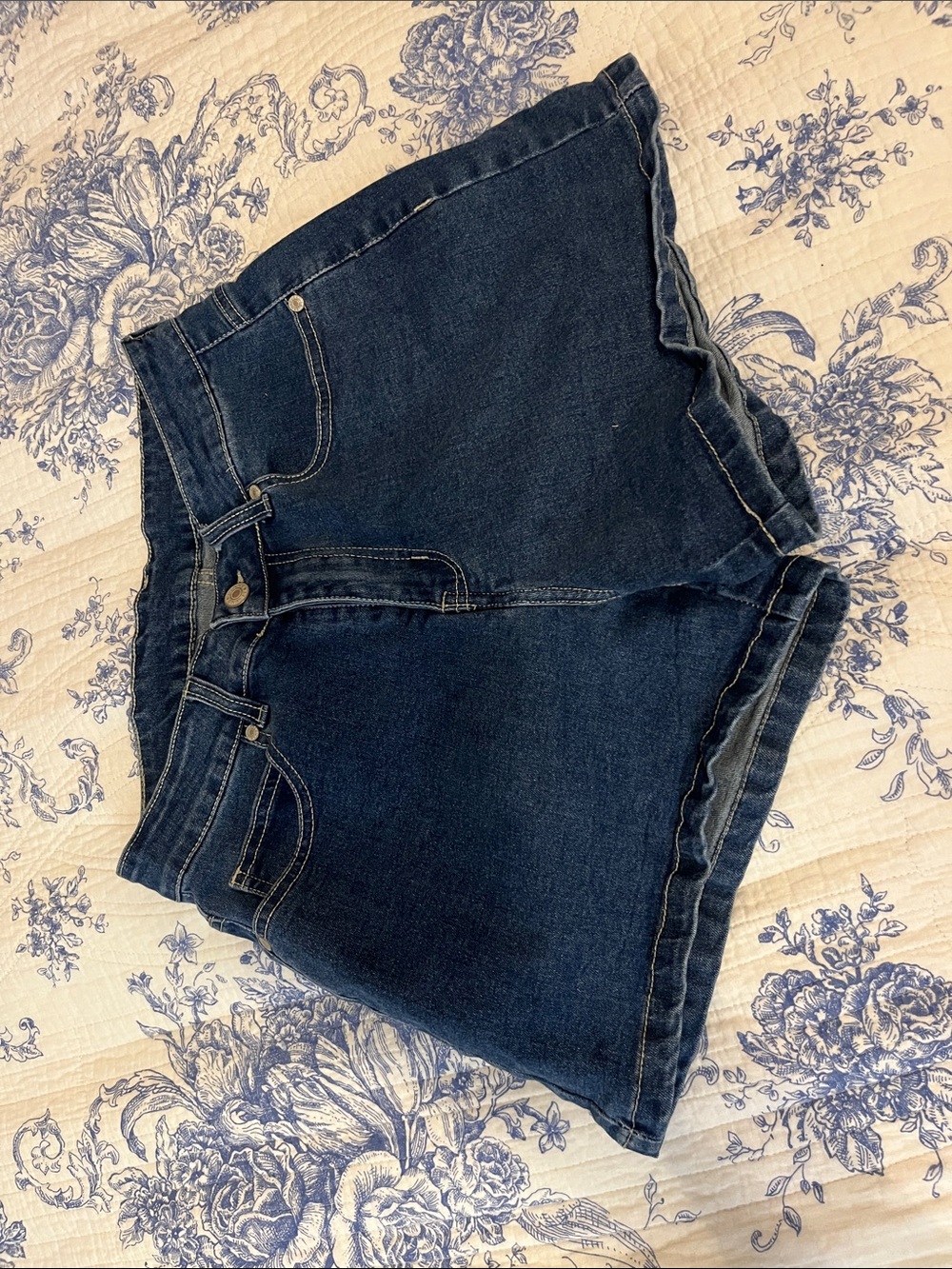 Dark Blue Denim Women's Shorts